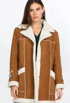 Acacia Suede Sherpa Coat