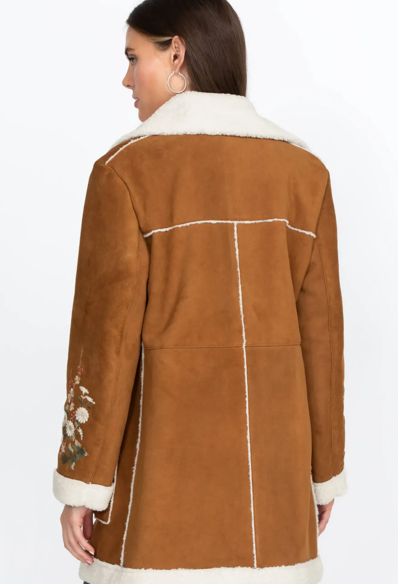 Acacia Suede Sherpa Coat