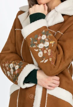 Acacia Suede Sherpa Coat