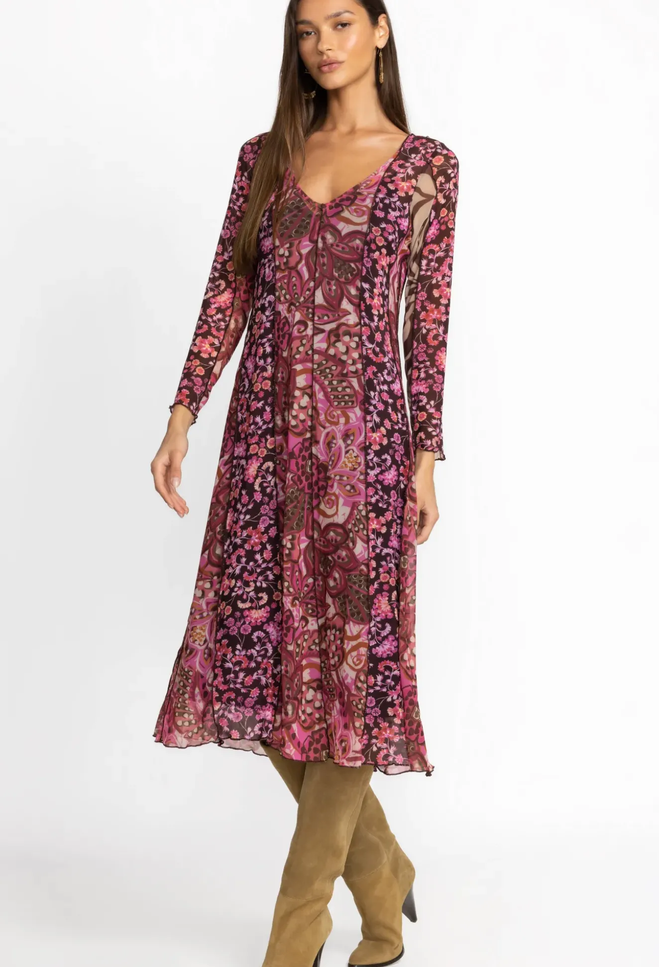 Agatha Mesh Midi Dress