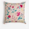 Arla Linen Embroidered Pillow