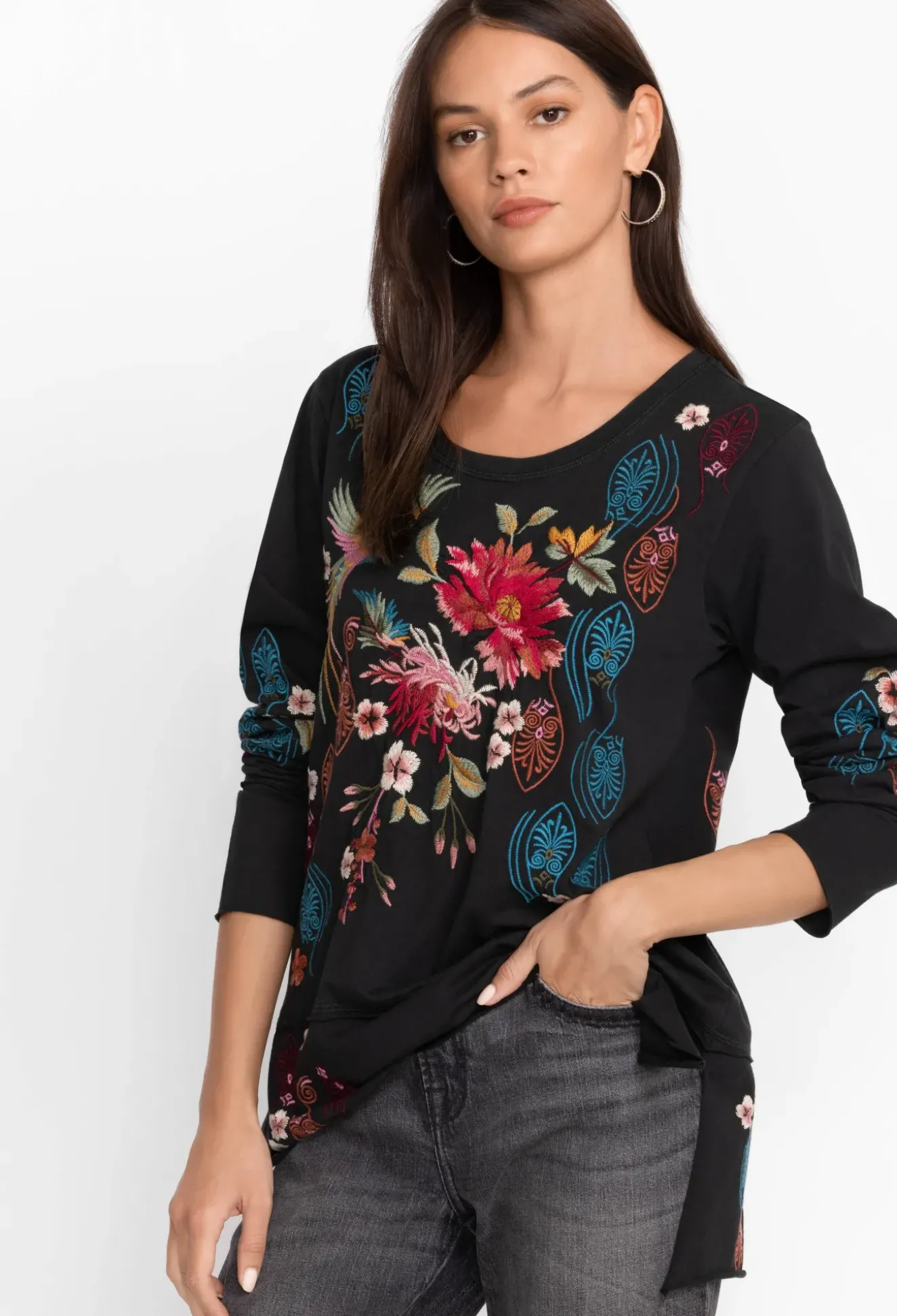 Ashira Raw Seam Long Sleeve Tee