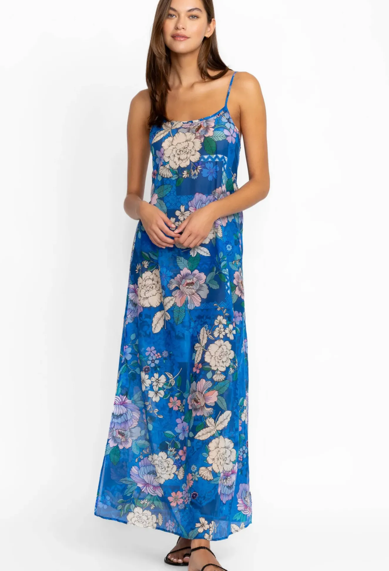 Back Tie Strappy Maxi Dress