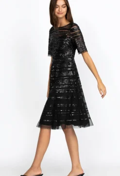 Beaded Mesh Dress