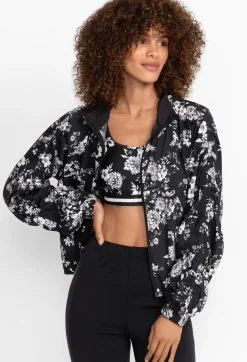 Bee Active Ruched Sleeve Parachute Jacket
