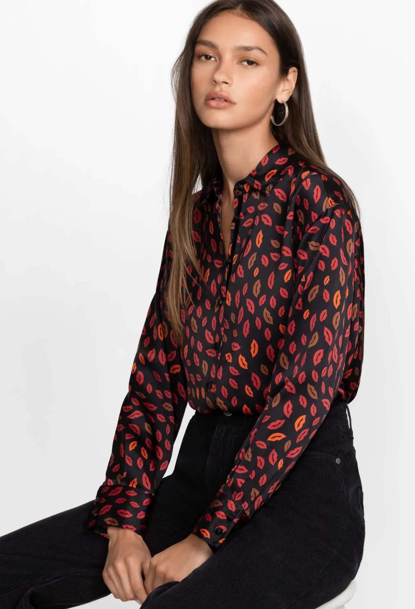 Boxy Charmeuse Shirt