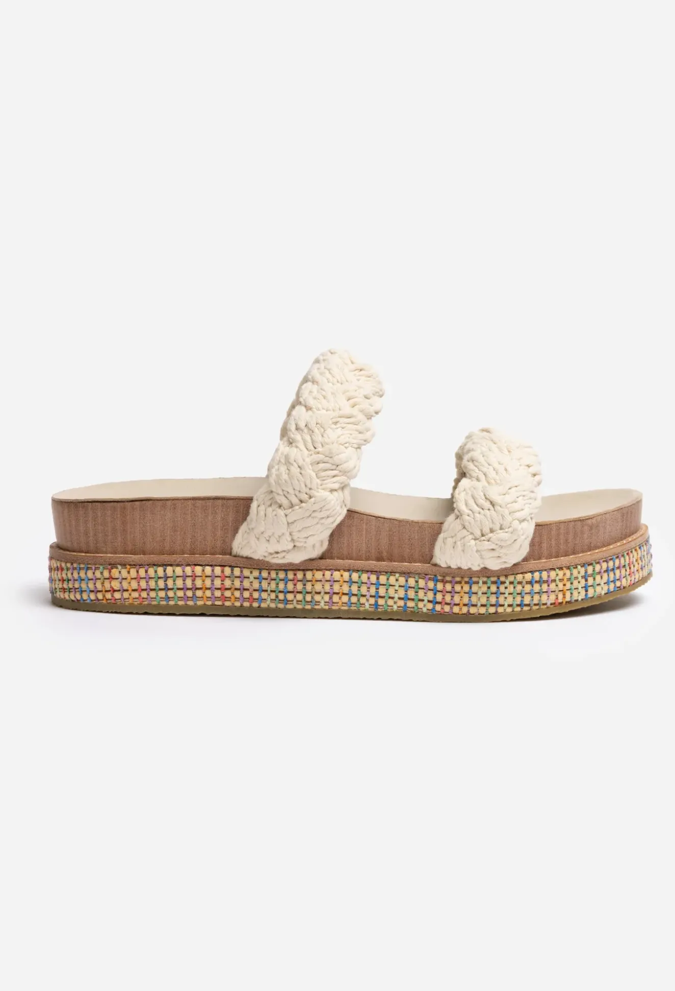 Braided Rope Sandal - Cream