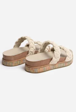 Braided Rope Sandal - Cream