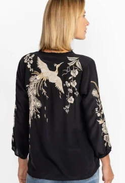 Calipso Button Neck Field Blouse