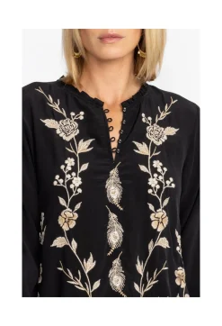 Calipso Button Neck Field Blouse