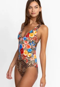Cheetah Cross Back One Piece
