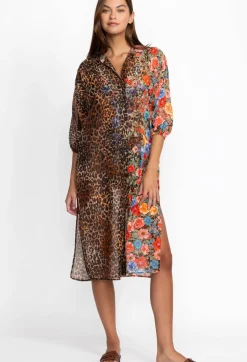 Cheetah Long Shirt Dress