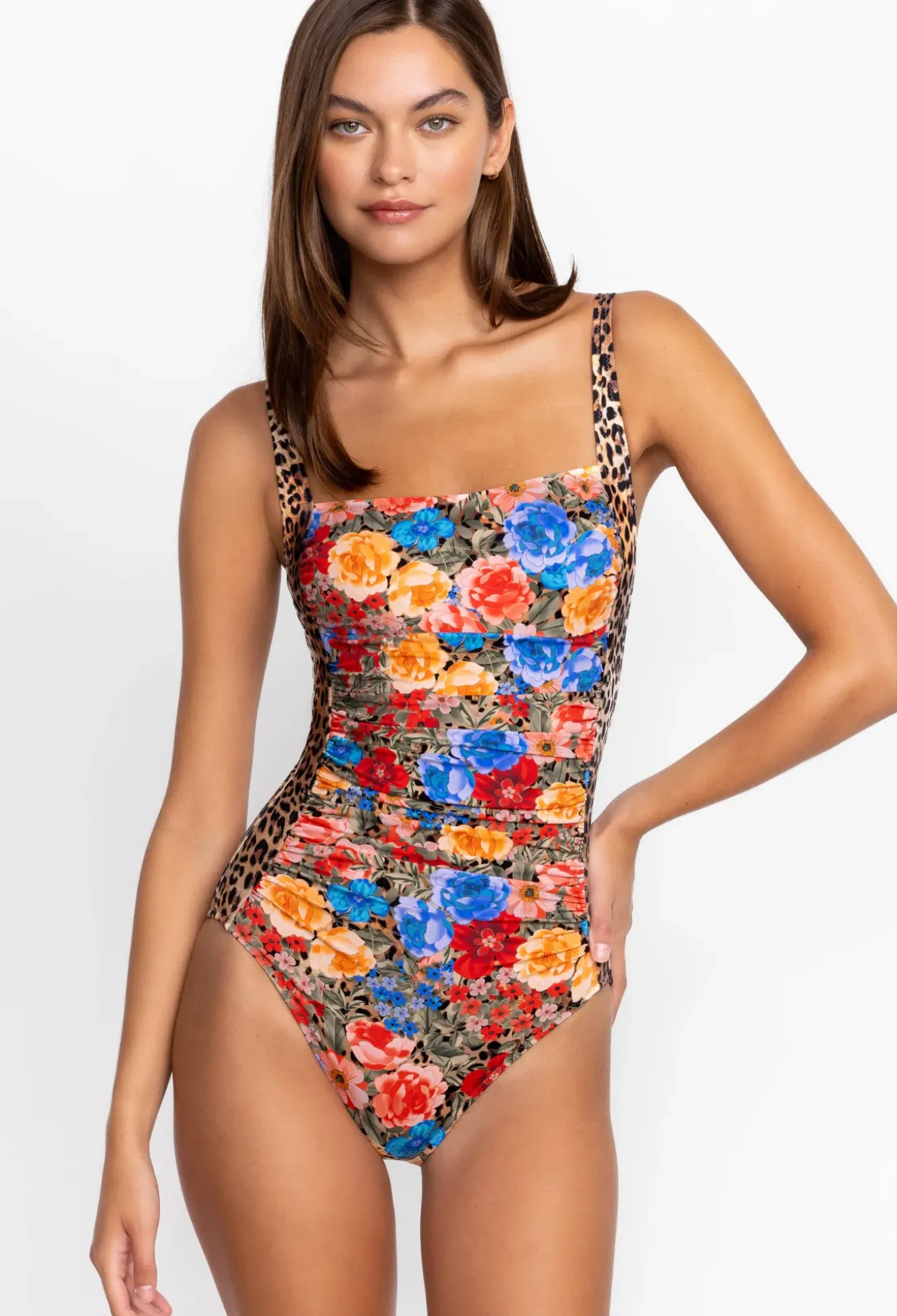 Cheetah Ruched One Piece