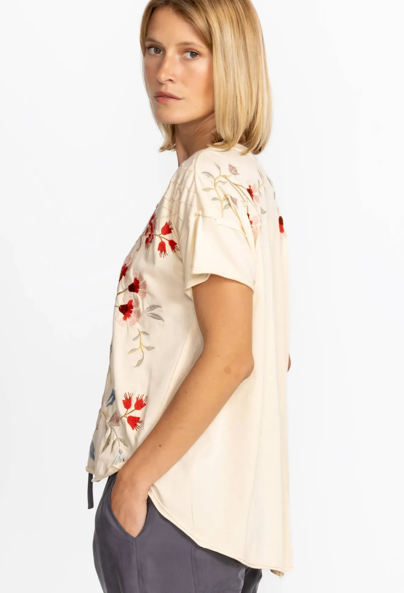 Clara Raw Detail Swing Tee