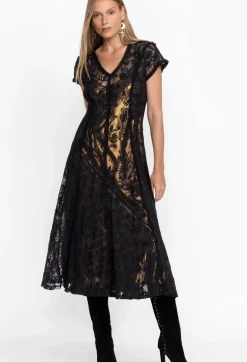 Dina Mesh Midi Dress