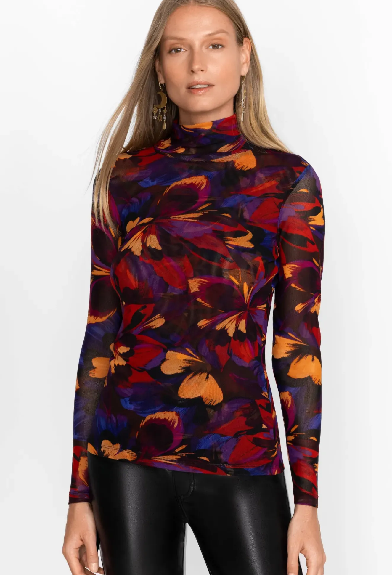 Eclipse Blooms Mesh Tee