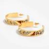 Enamel Hoop Earring