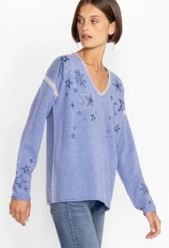 Estrella Cashmere Whipstitch Pullover