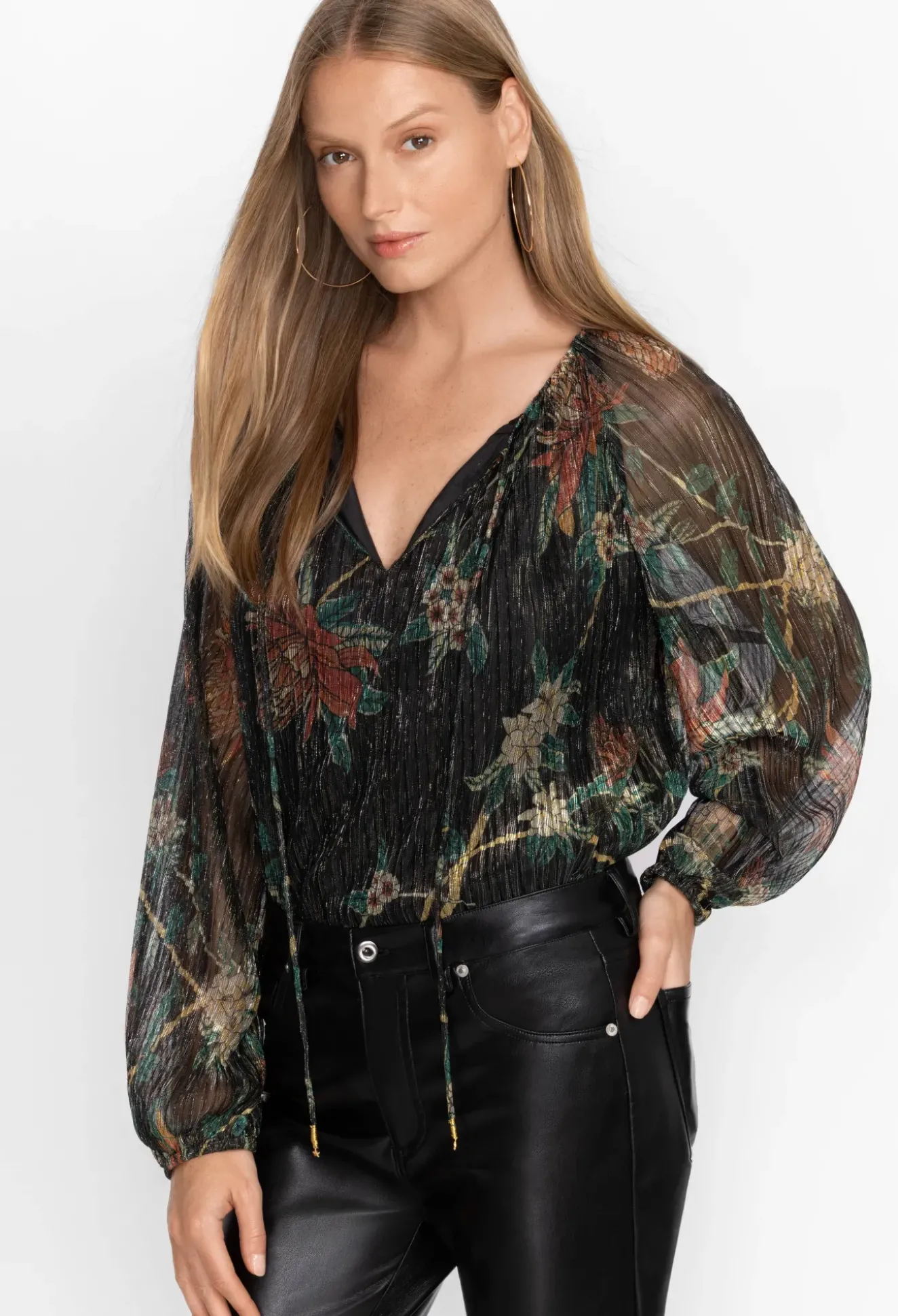 Evelina Metallic Blouse