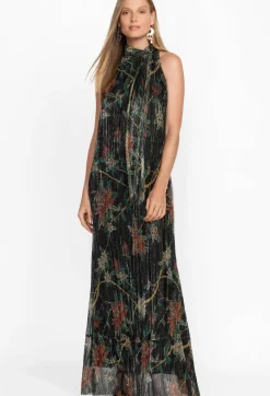 Evelina Metallic Maxi Dress