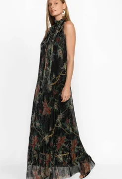 Evelina Metallic Maxi Dress