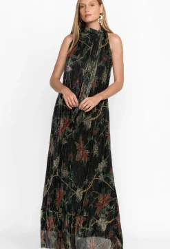 Evelina Metallic Maxi Dress