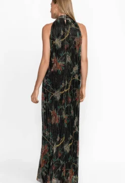 Evelina Metallic Maxi Dress