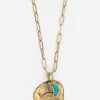 Evil Eye And Moon Charm Necklace