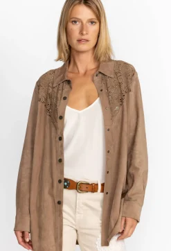 Fiore Suede Western Shacket