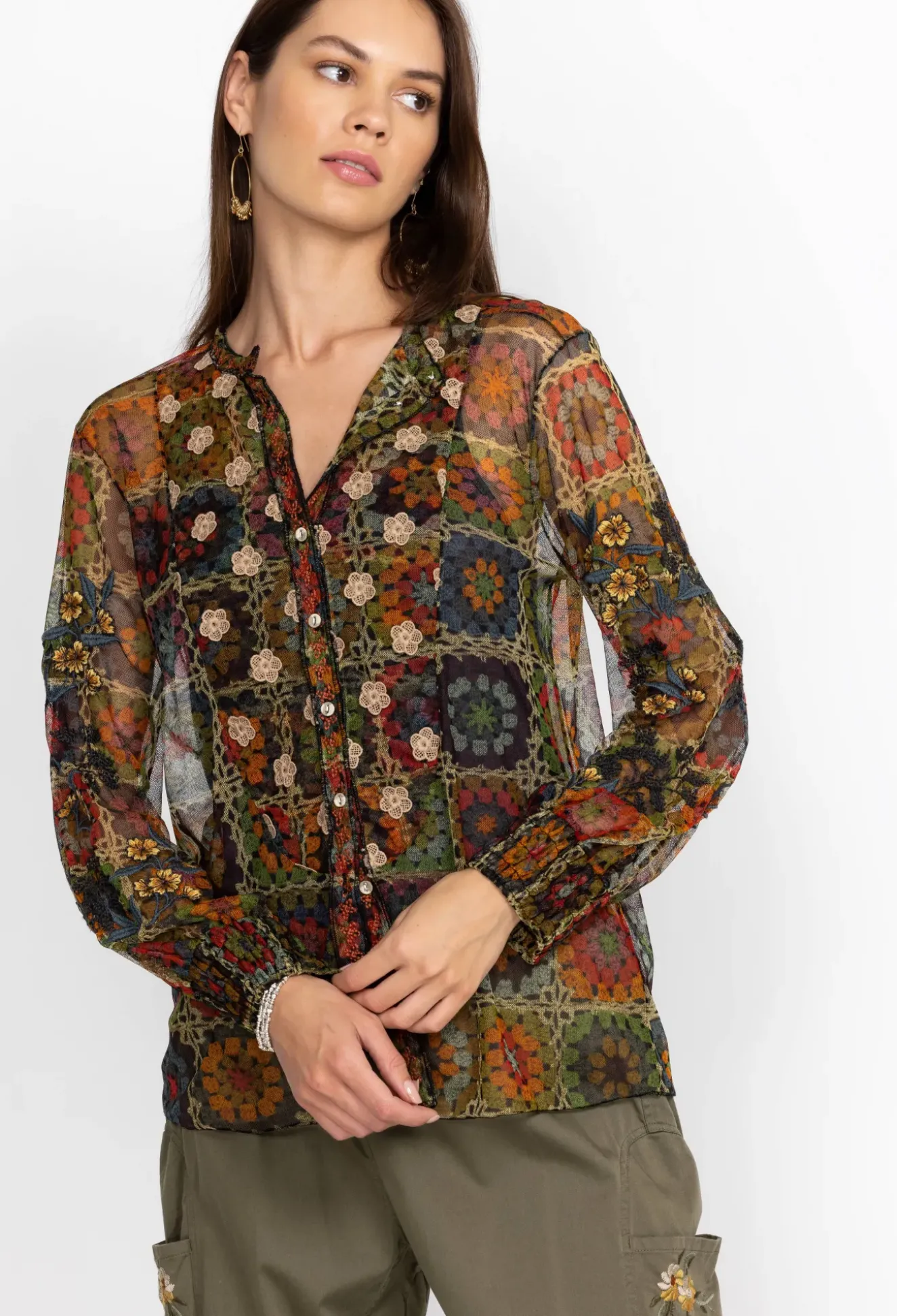 Flavie Mesh Blouse