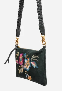Floreale Italian Suede Clutch Crossbody
