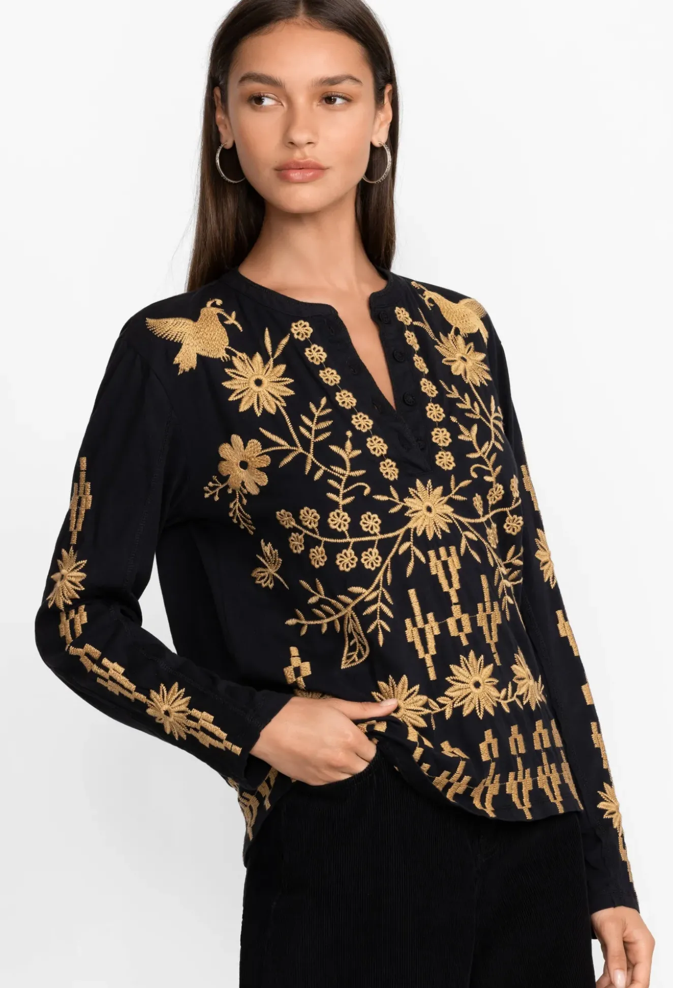 Georgina Raw Seam Henley