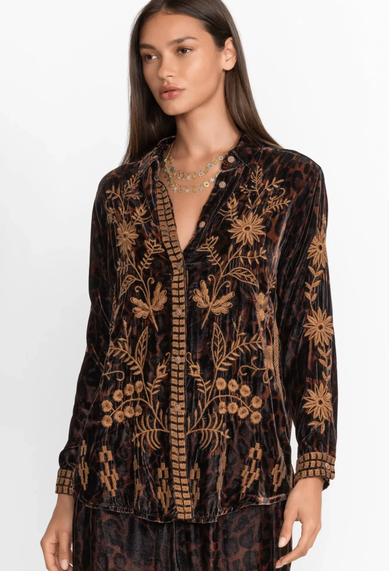 Georgina Velvet Oversized Shirt
