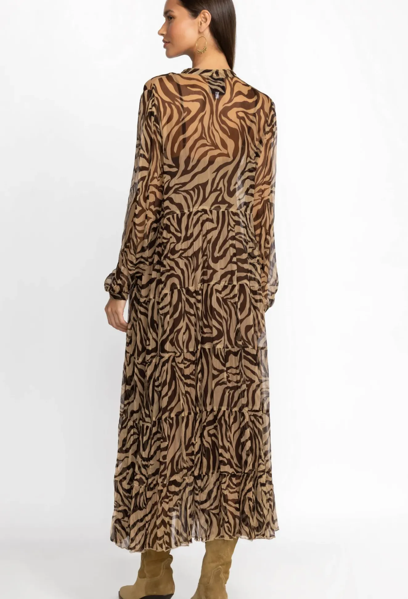 Golden Days Silk Midi Dress