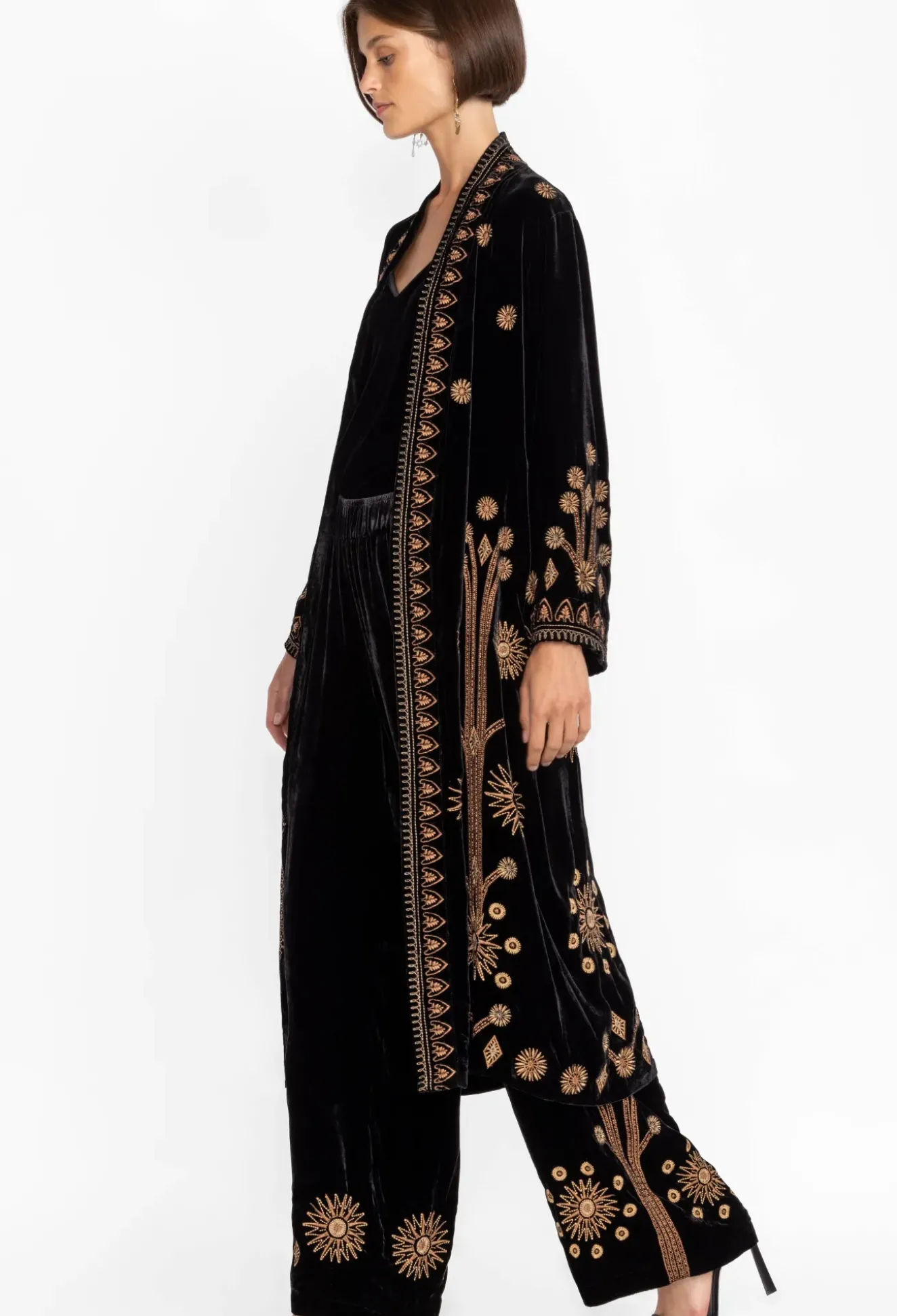 Heidi Velvet Kimono Coat