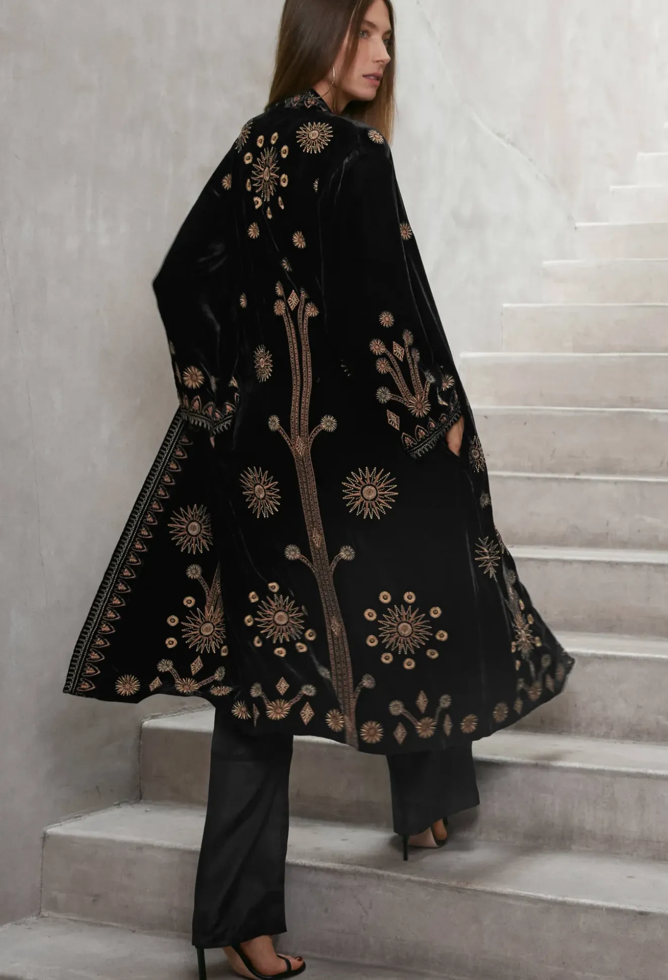 Heidi Velvet Kimono Coat