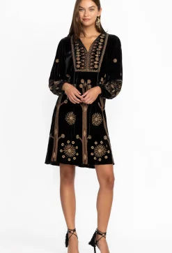 Heidi Velvet Yoke Dress