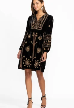 Heidi Velvet Yoke Dress