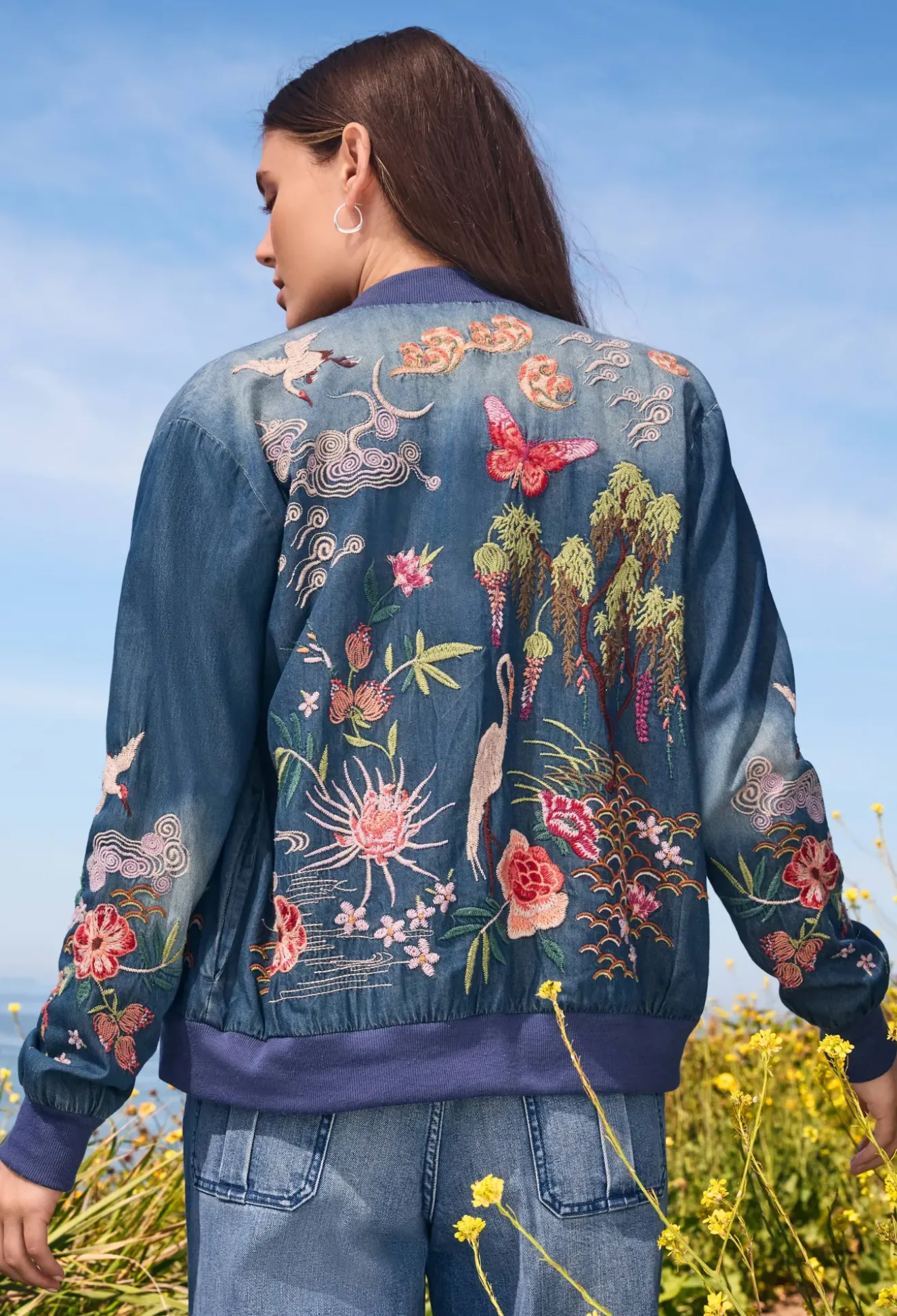 Heron Button Up Bomber Jacket