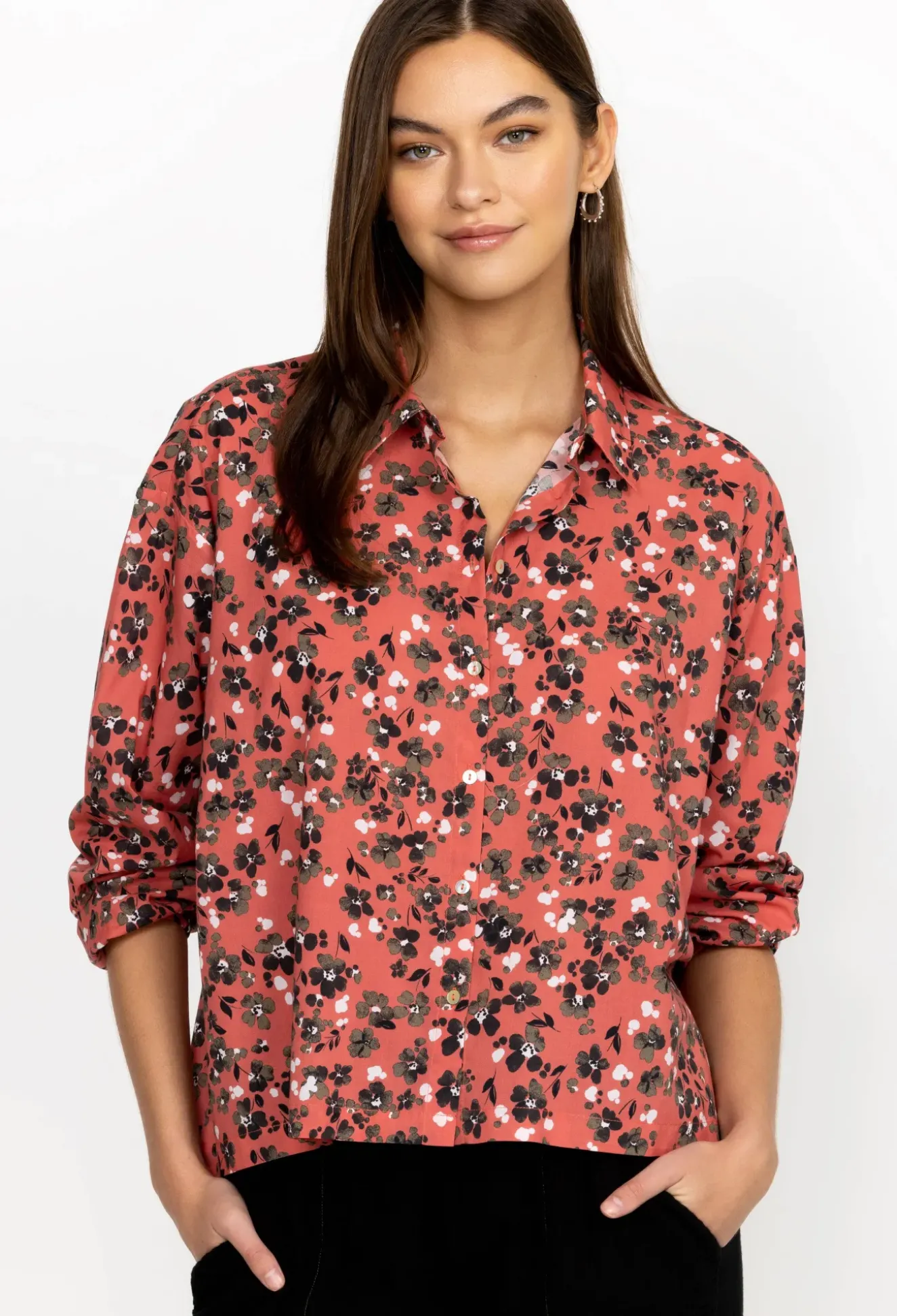 High Low Button Shirt