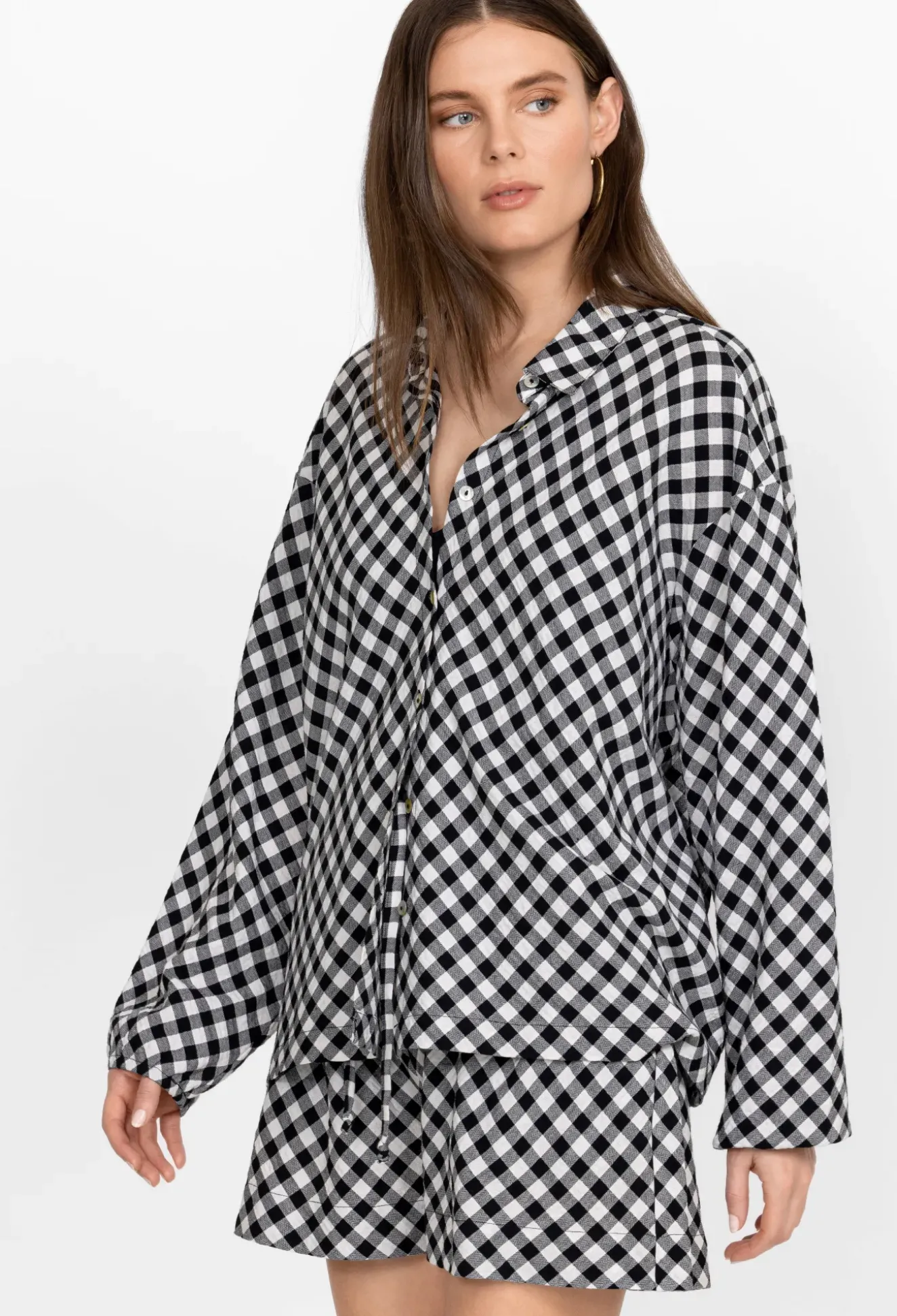 High Low Button Shirt