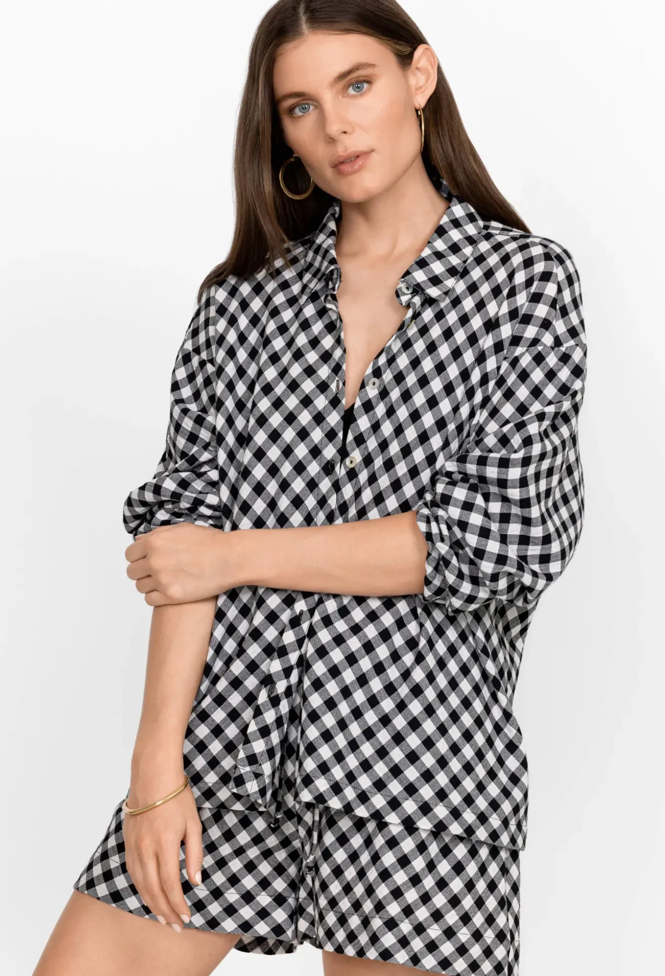 High Low Button Shirt