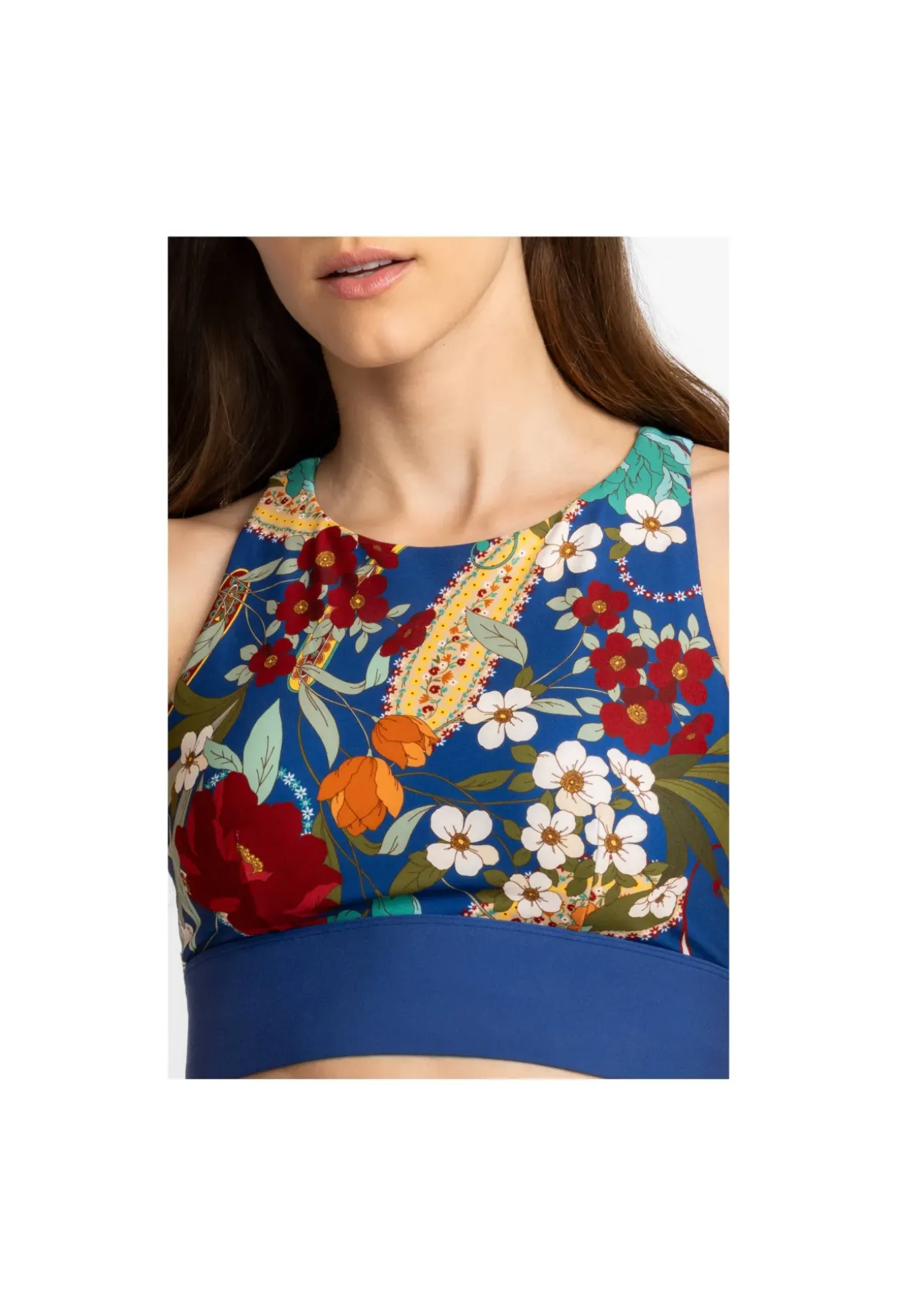 High Neck Cutout Sports Bra