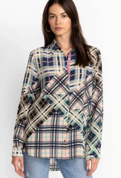 Idora Patchwork Button Down Shirt
