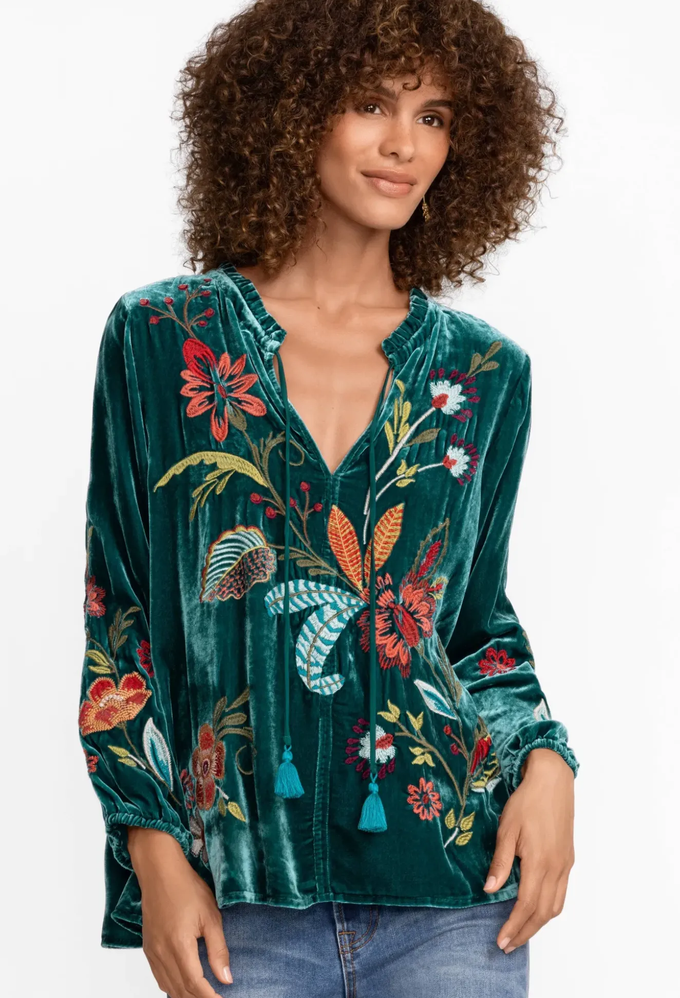 Isabella Velvet Field Blouse