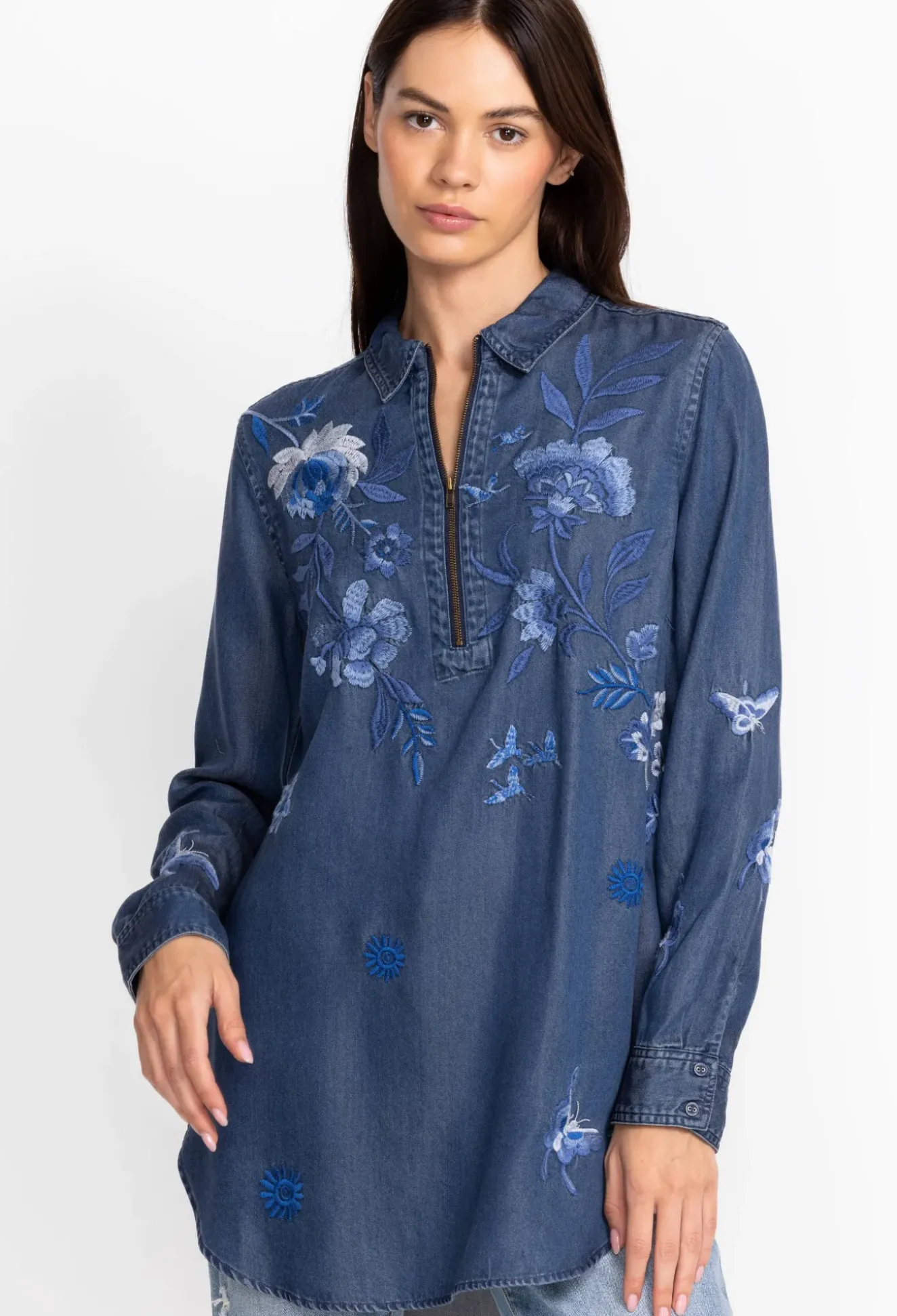 Jazmine Zipup Shirt Tunic