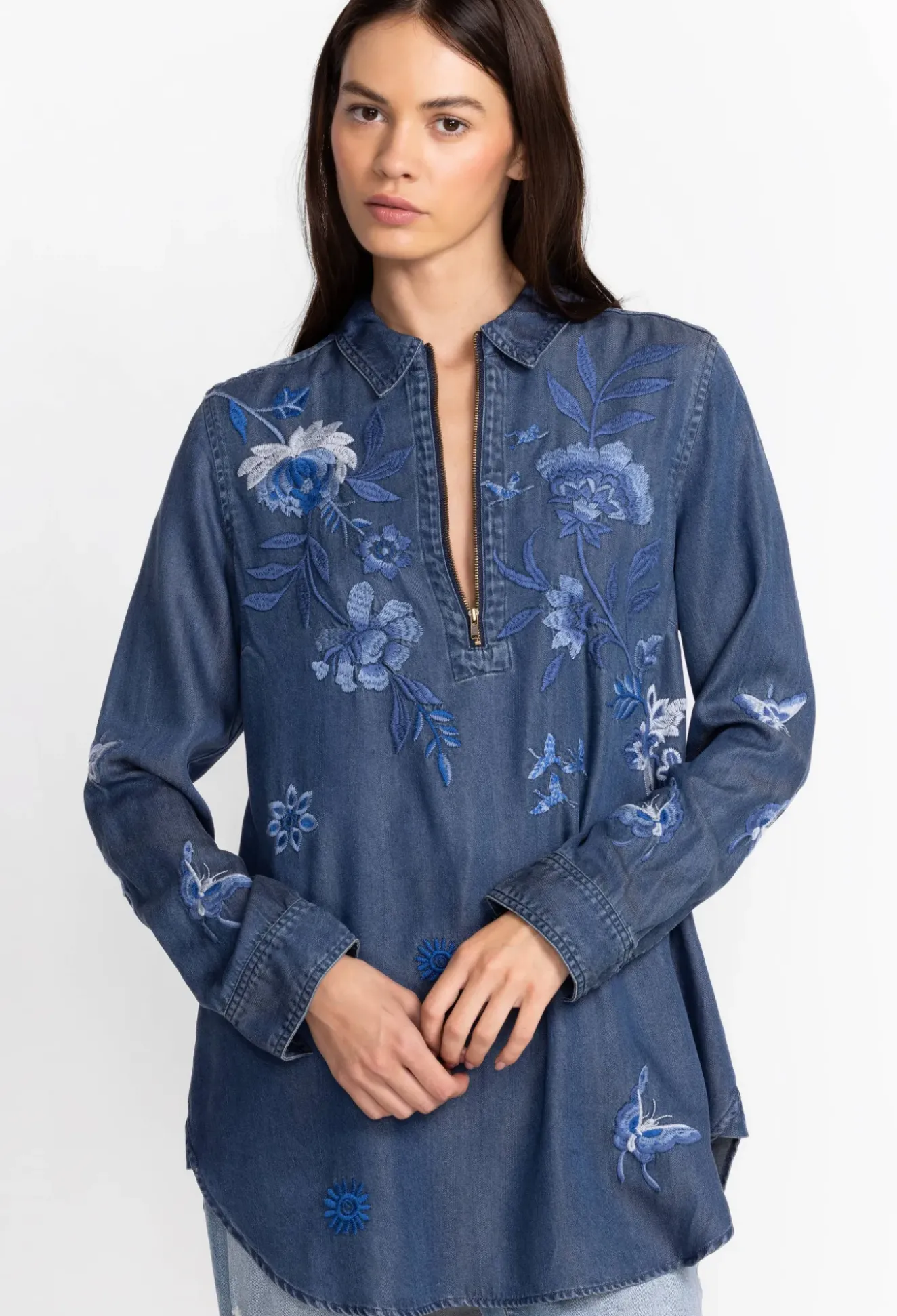 Jazmine Zipup Shirt Tunic