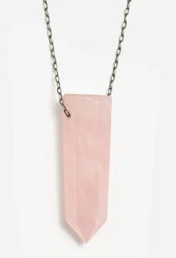 Joseph Brooks Rose Quartz Necklace