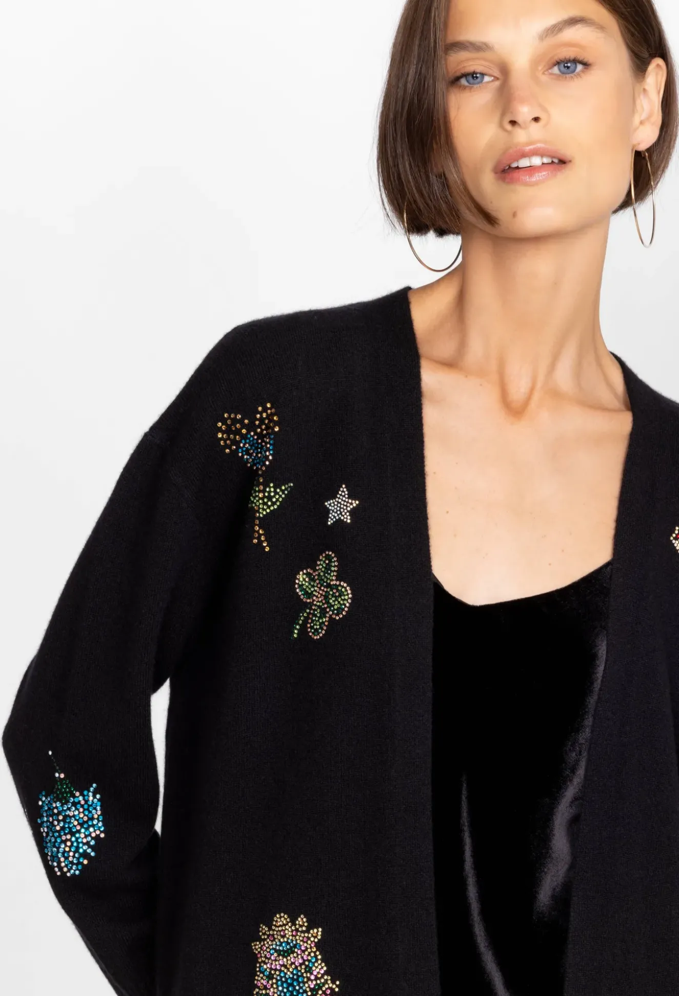 Ladie Rhinestone Cardigan