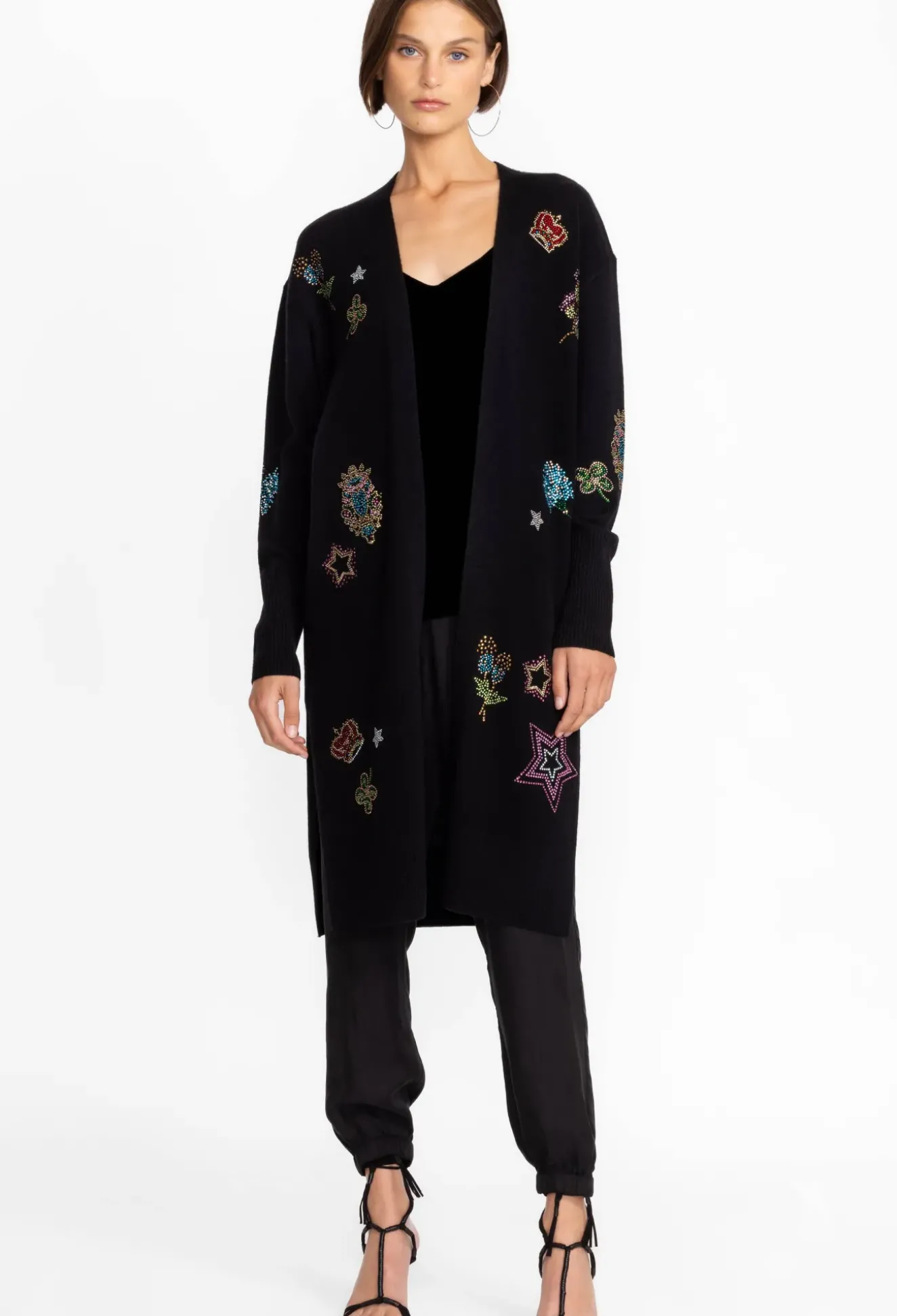 Ladie Rhinestone Cardigan